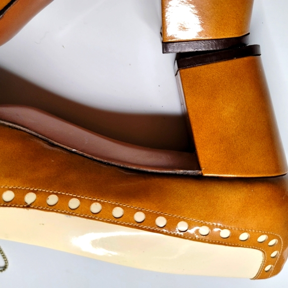 Museum Quality 1930s Patent Leather Owl face Detail pump shoe size 6.5 - Picture 6 of 16